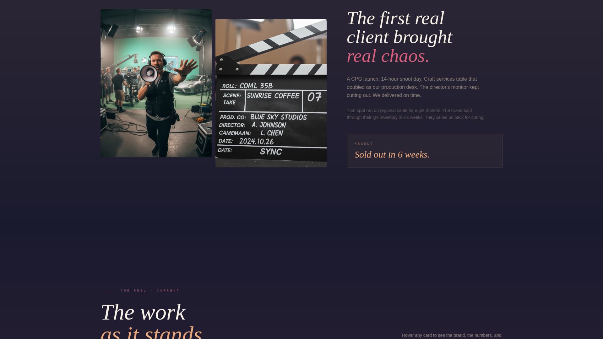 Film & Video Production Professional Website Template