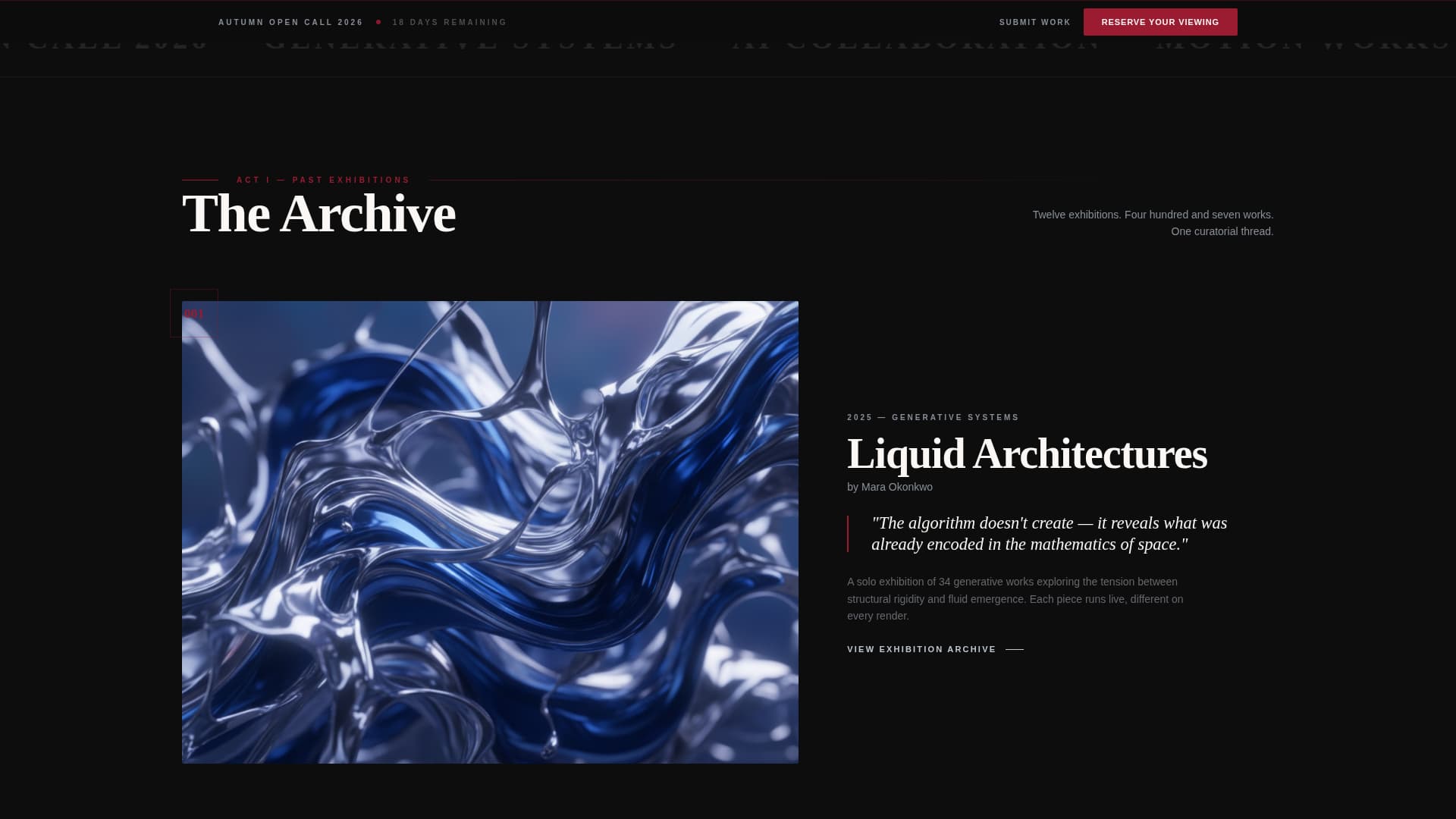 Canvas - Immersive Gallery Landing Page Template