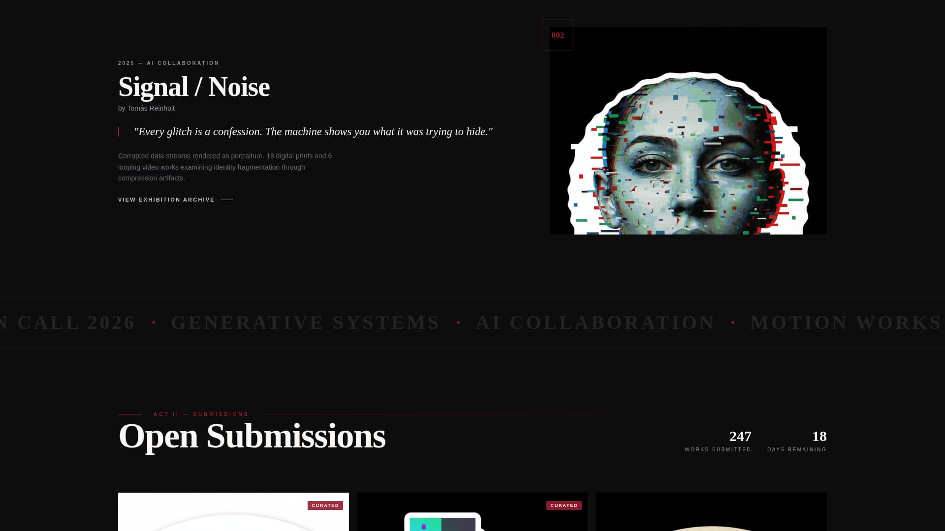 Canvas - Immersive Gallery Landing Page Template
