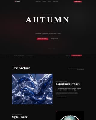 Canvas - Immersive Gallery Landing Page Template
