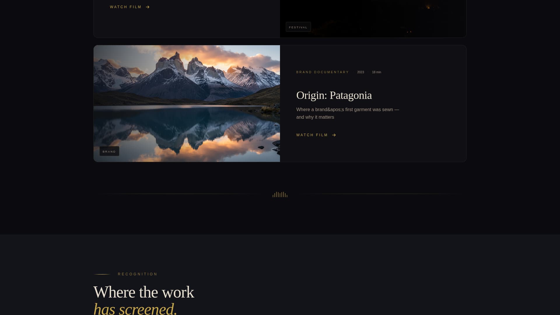 Film & Video Production Professional Website Template