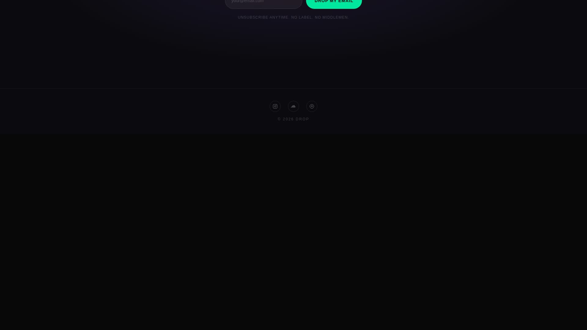 Drop - Electric DJ Artist Landing Page Template