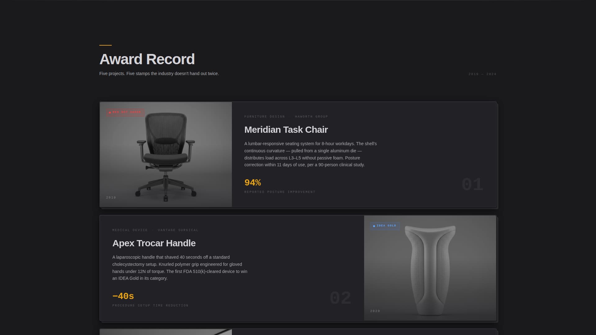 3D & Product Design Portfolio Booking Website Template