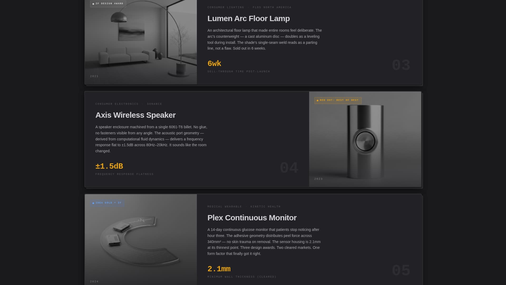 3D & Product Design Portfolio Booking Website Template