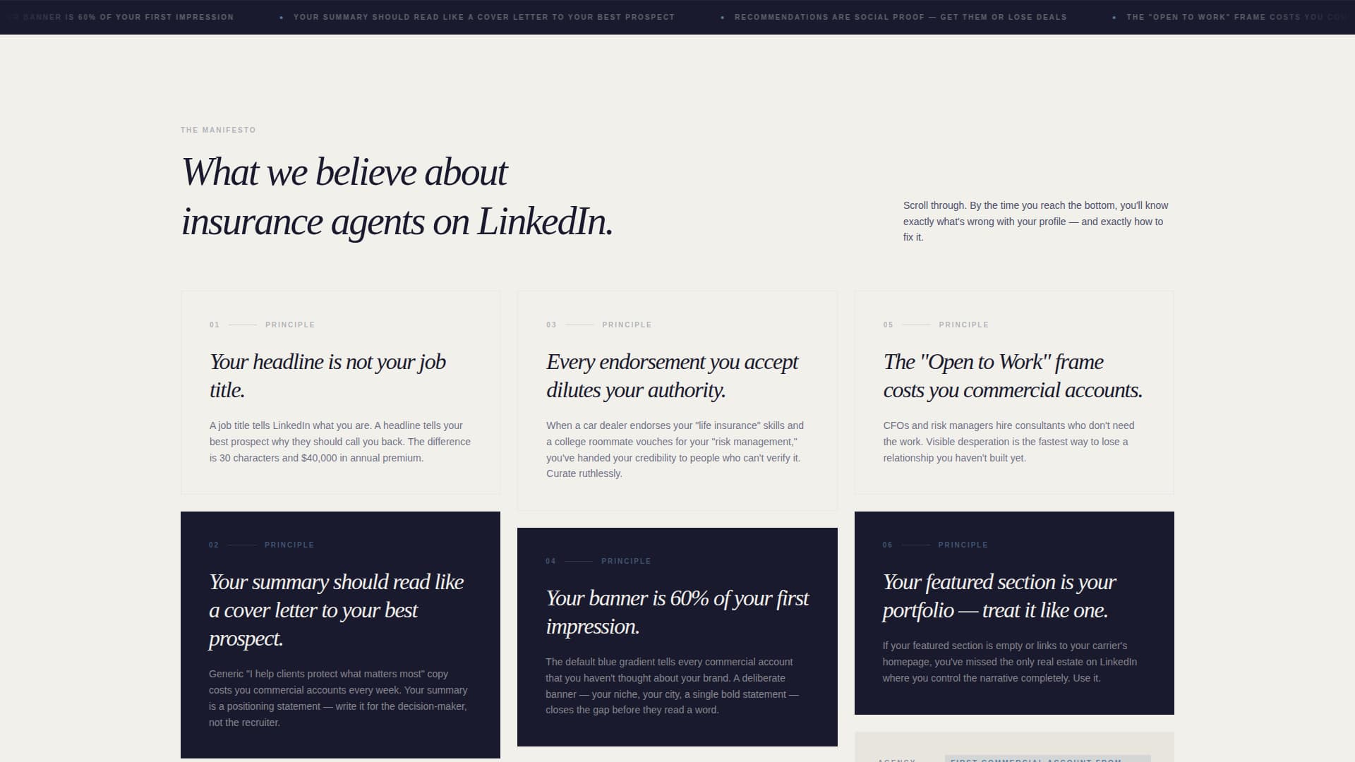 Insurance Agent Profile Professional Website Template