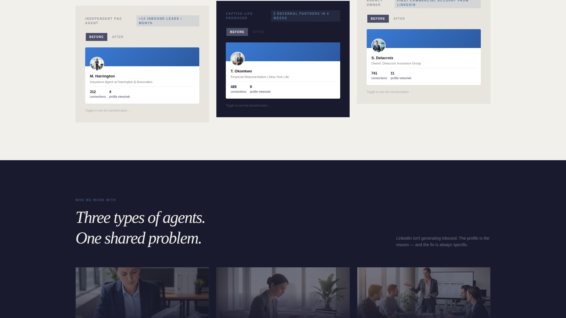 Insurance Agent Profile Professional Website Template