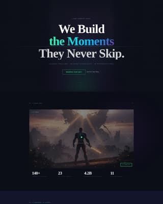 Sequence - Cinematic Gamestudio Landing Page Template