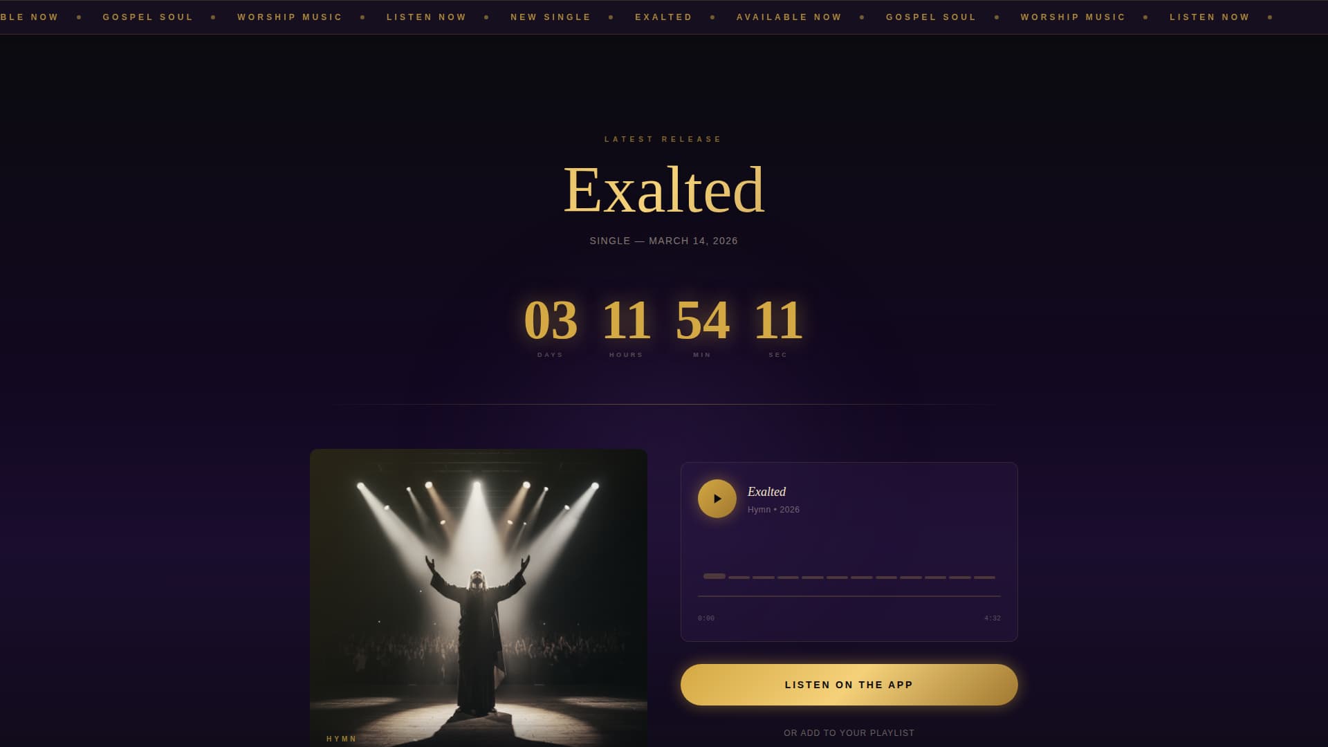 Musician & Band Professional Website Template