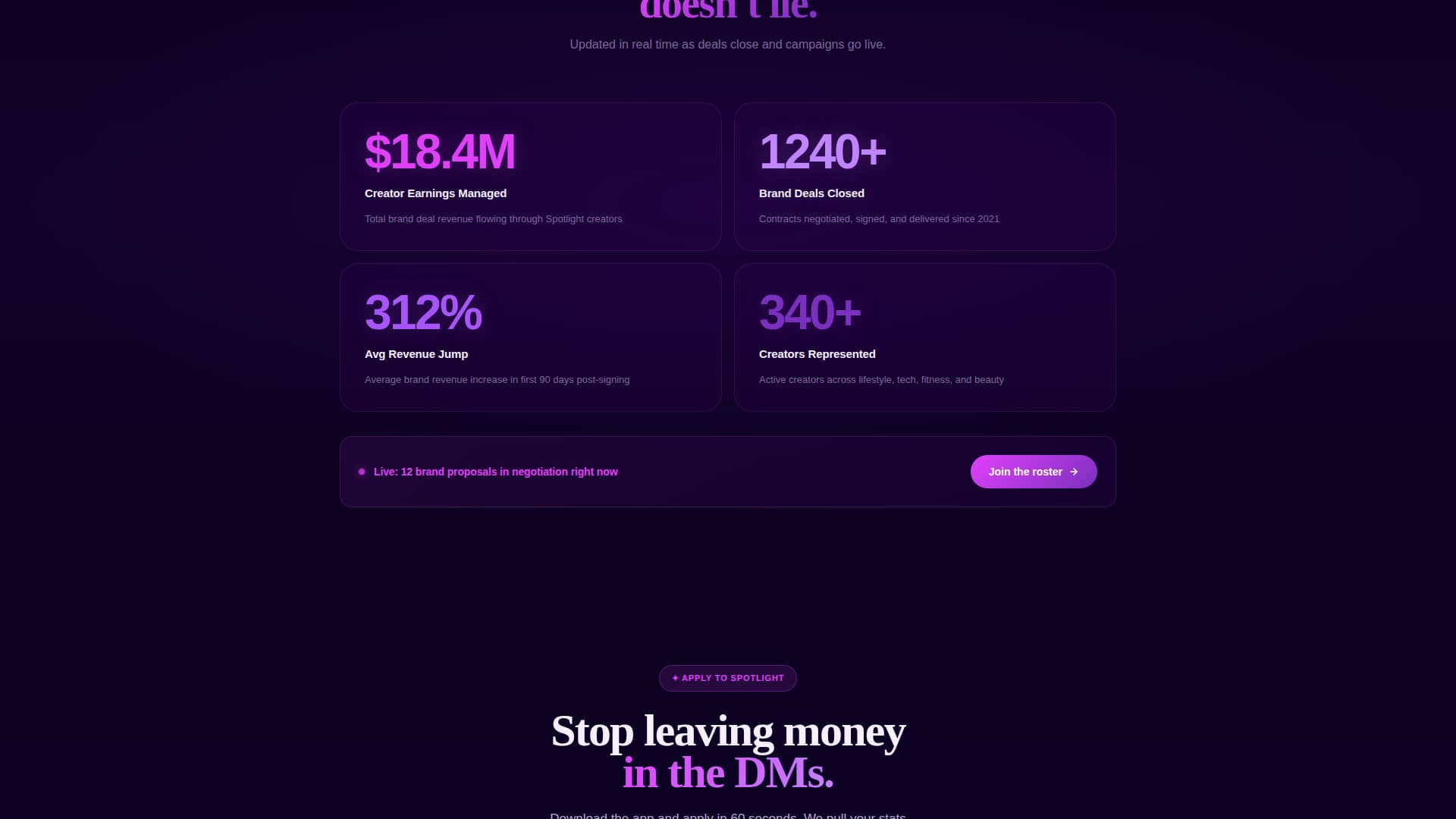 Talent & Artist Management Professional Website Template