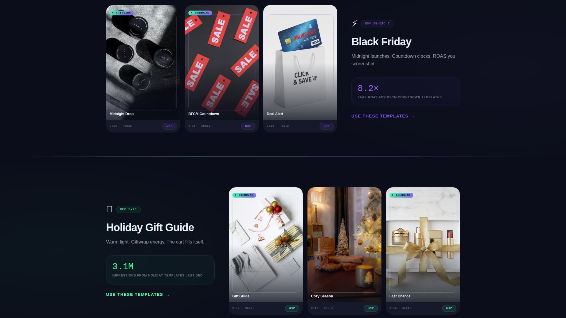 Instagram Content Professional Website Template
