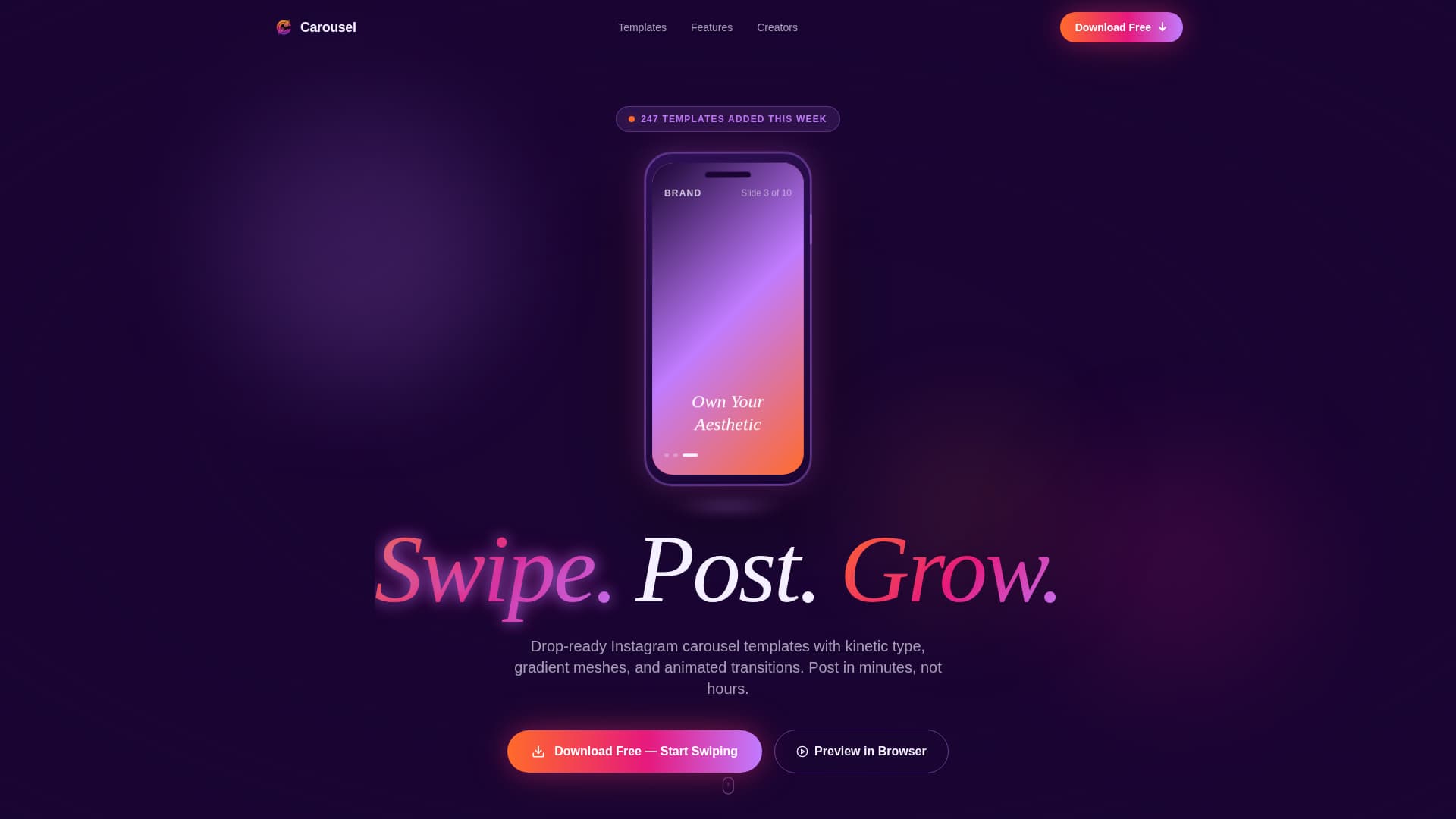 Instagram Content Specialist Professional Website Template