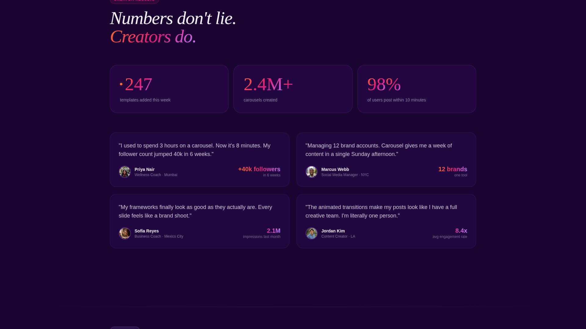 Instagram Content Specialist Professional Website Template