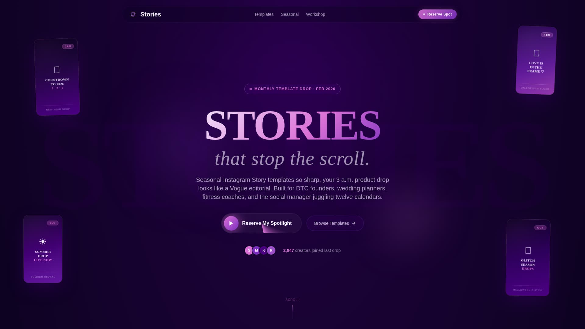 Instagram Content Advanced Professional Website Template