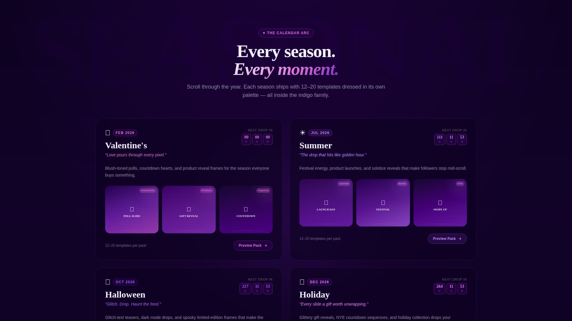Instagram Content Advanced Professional Website Template