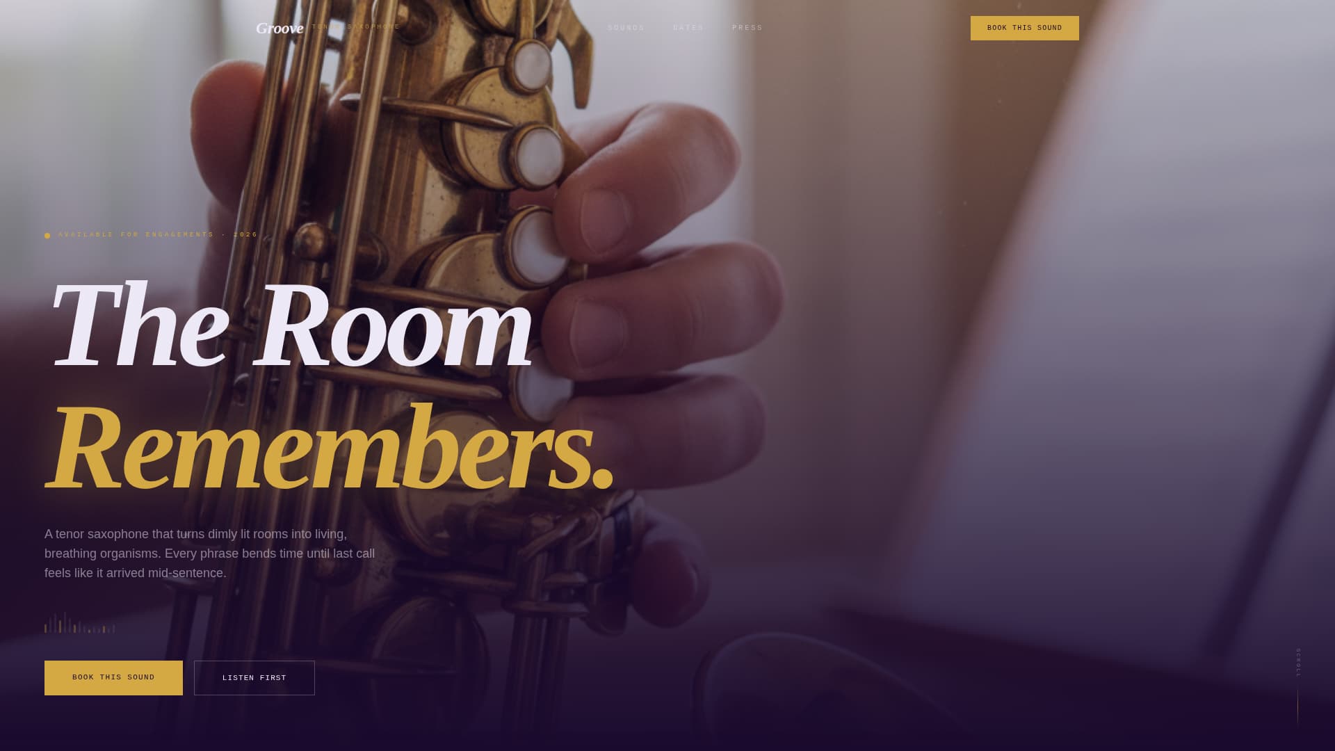 Musician & Band Booking Website Template