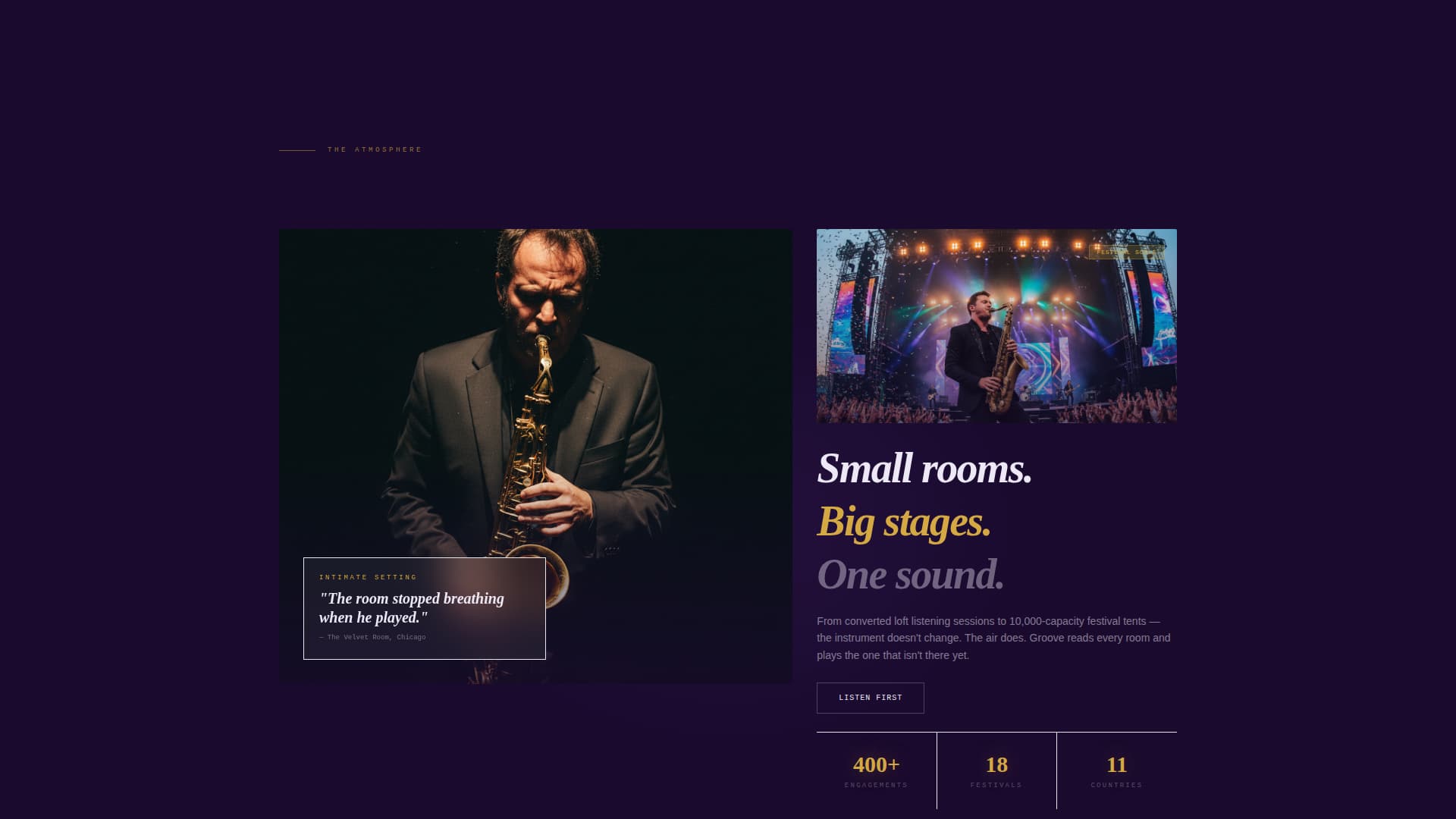Musician & Band Booking Website Template
