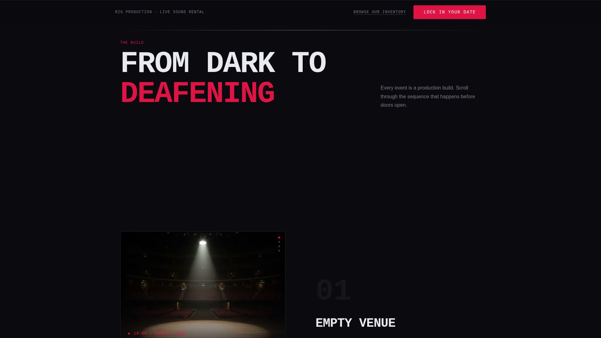 Sound & Audio Production Booking Website Template