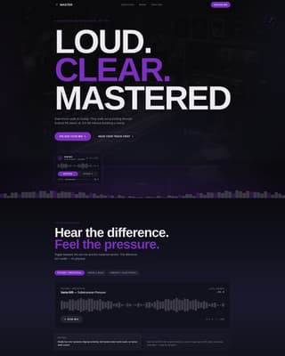 Music Producer & Studio Pricing Website Template