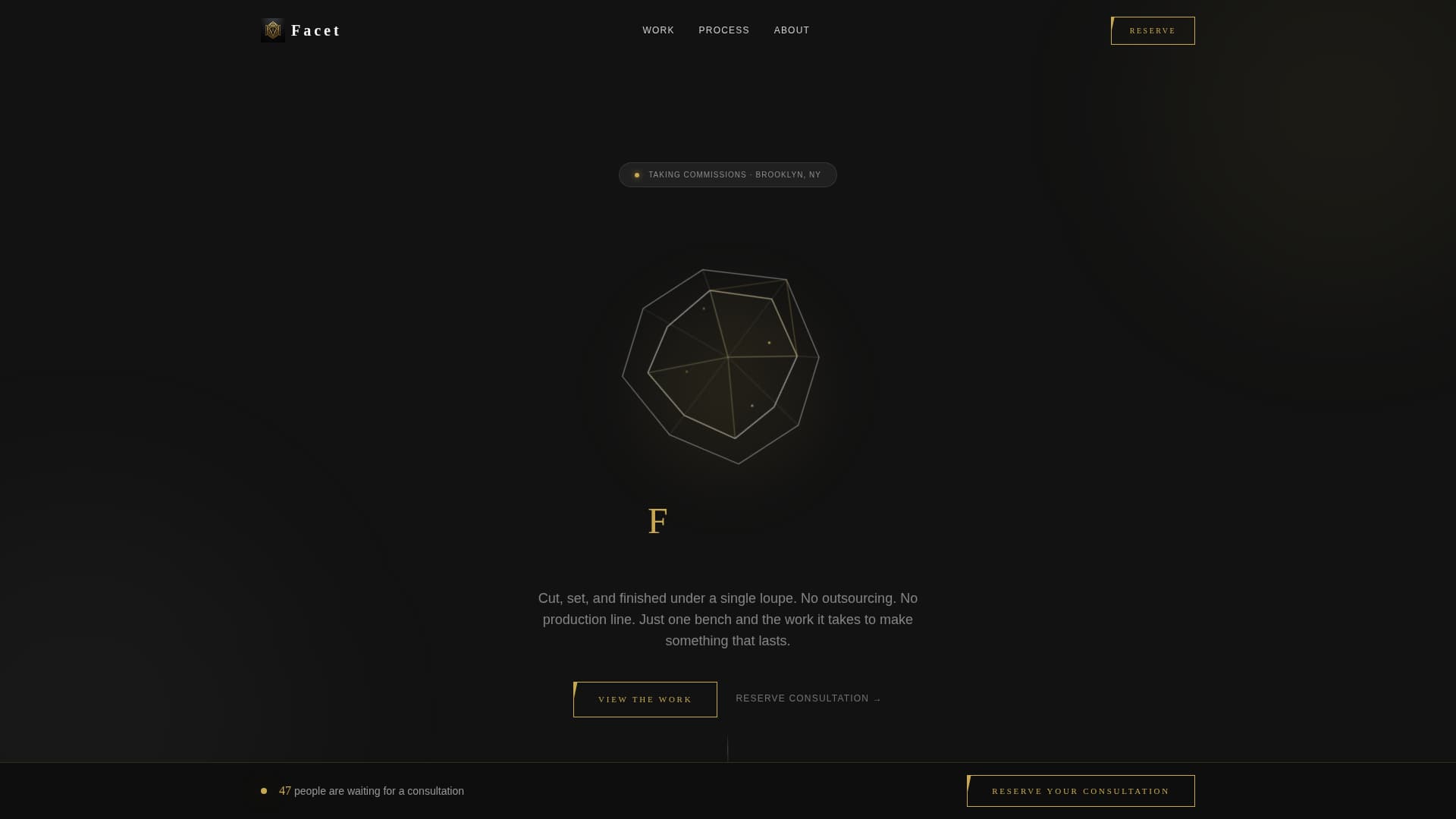 Facet - Gleaming Jeweler Landing Page Template