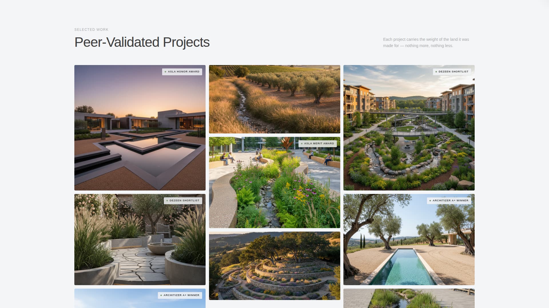 Terrain - Awardwinning Landscape Landing Page Template