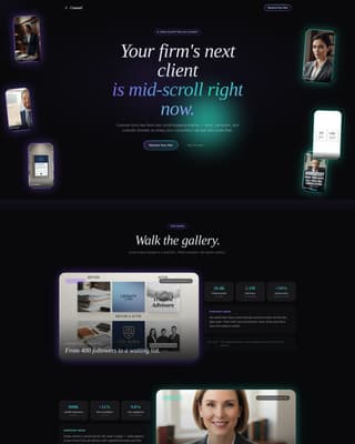 Counsel - Immersive Legal Landing Page Template
