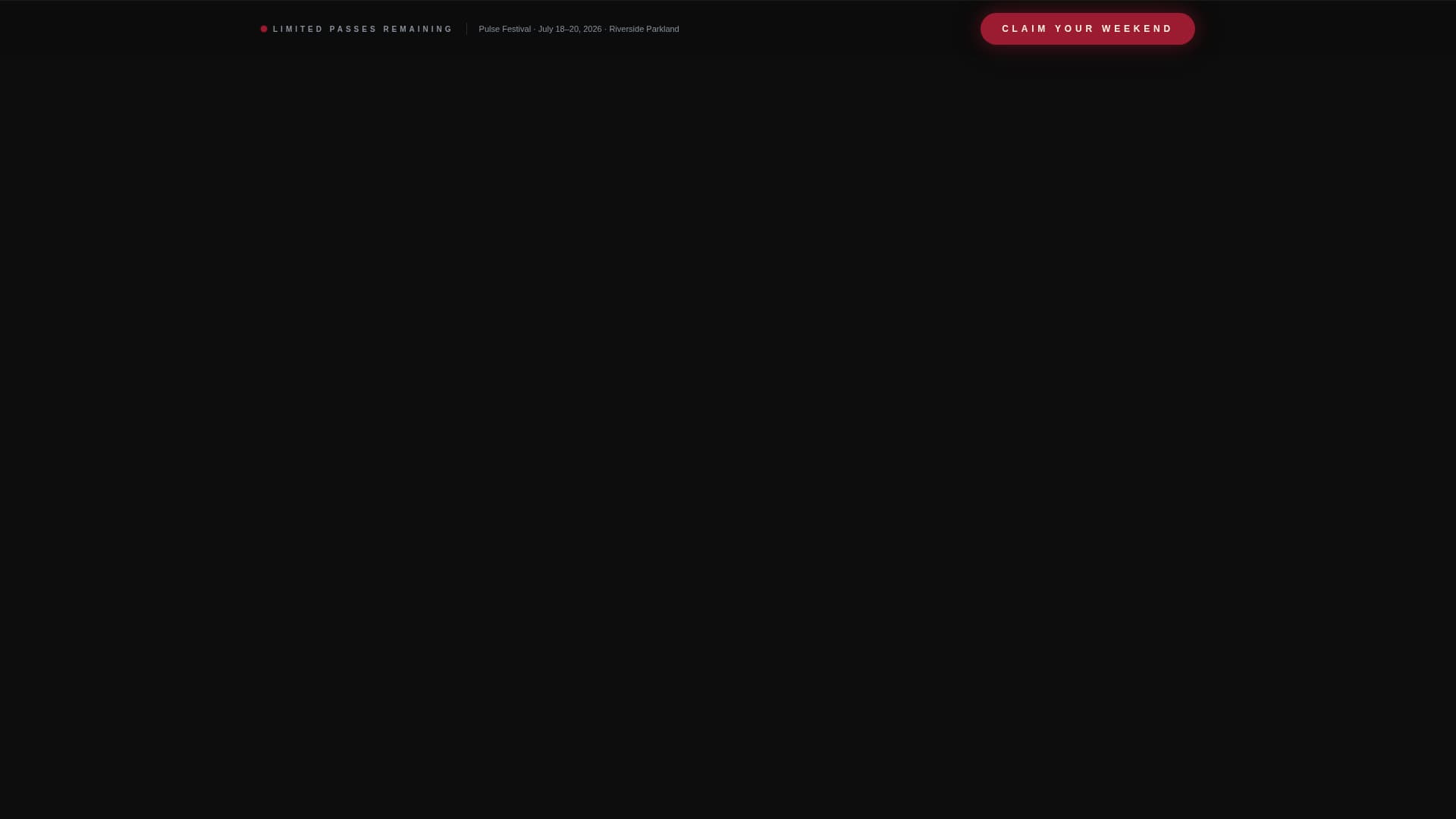 Pulse - Electric Festival Landing Page Template