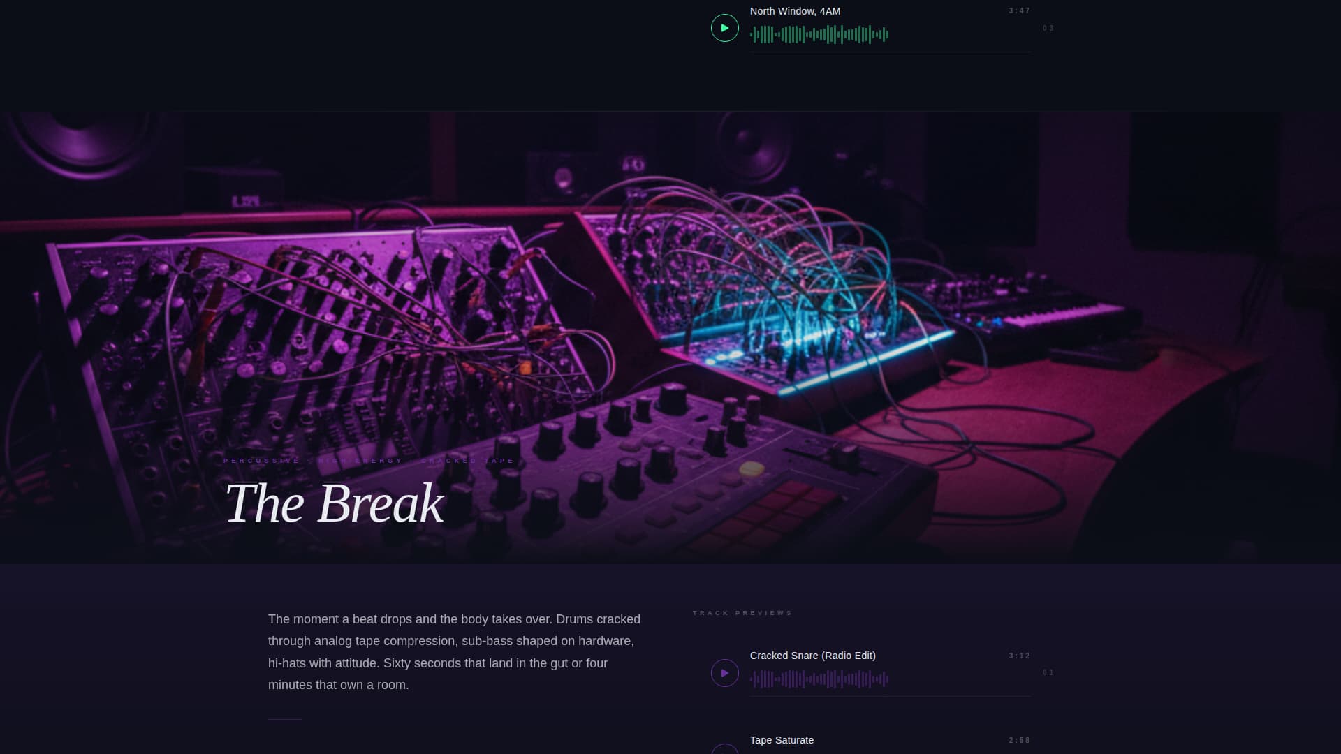 Beatsmith - Cinematic Music Producer Landing Page Template