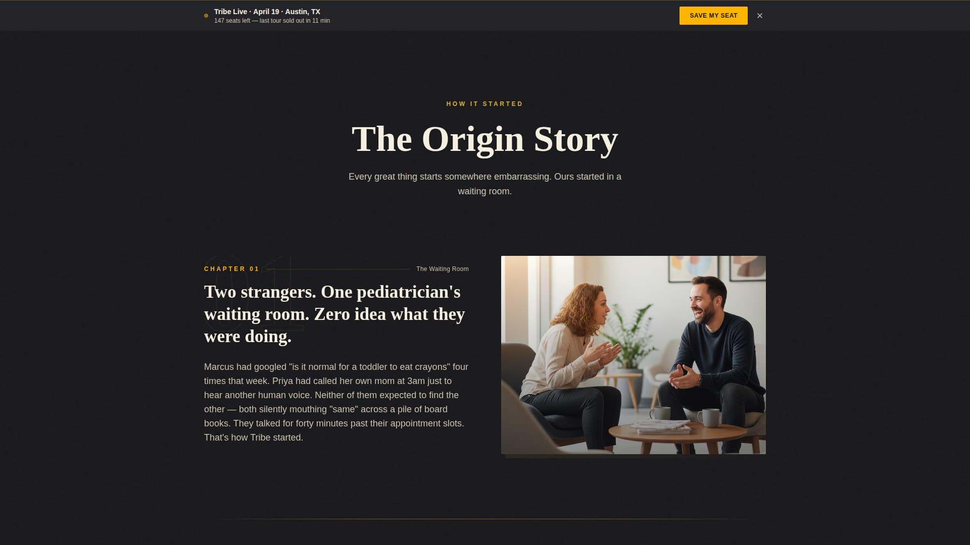 Tribe - Electrifying Parenting Landing Page Template