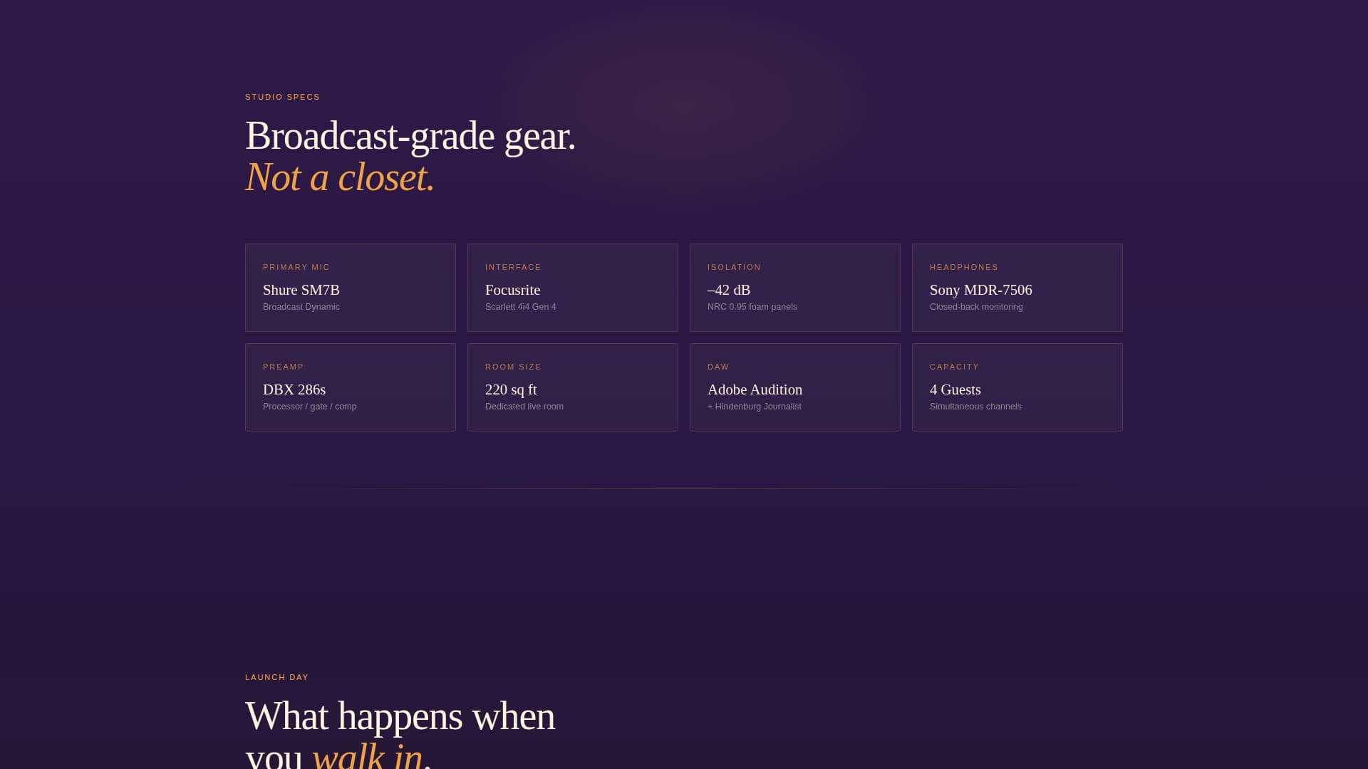 Booth - Electrifying Podcast Landing Page Template