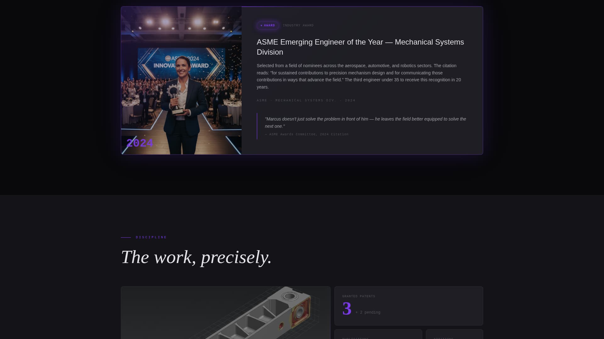Mechanical Engineer Profile Specialist Pre-Launch Website Template