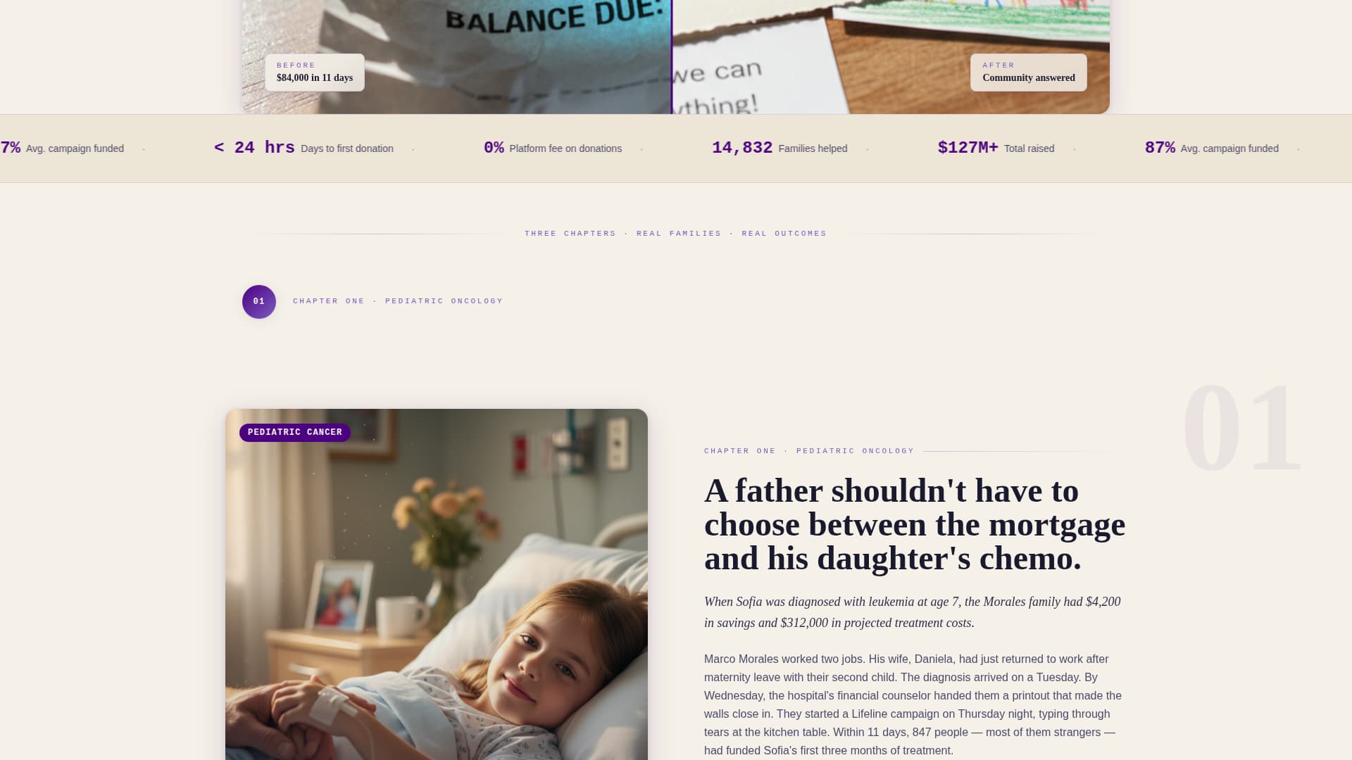 Expert Charity & Fundraiser Profile Professional Website Template