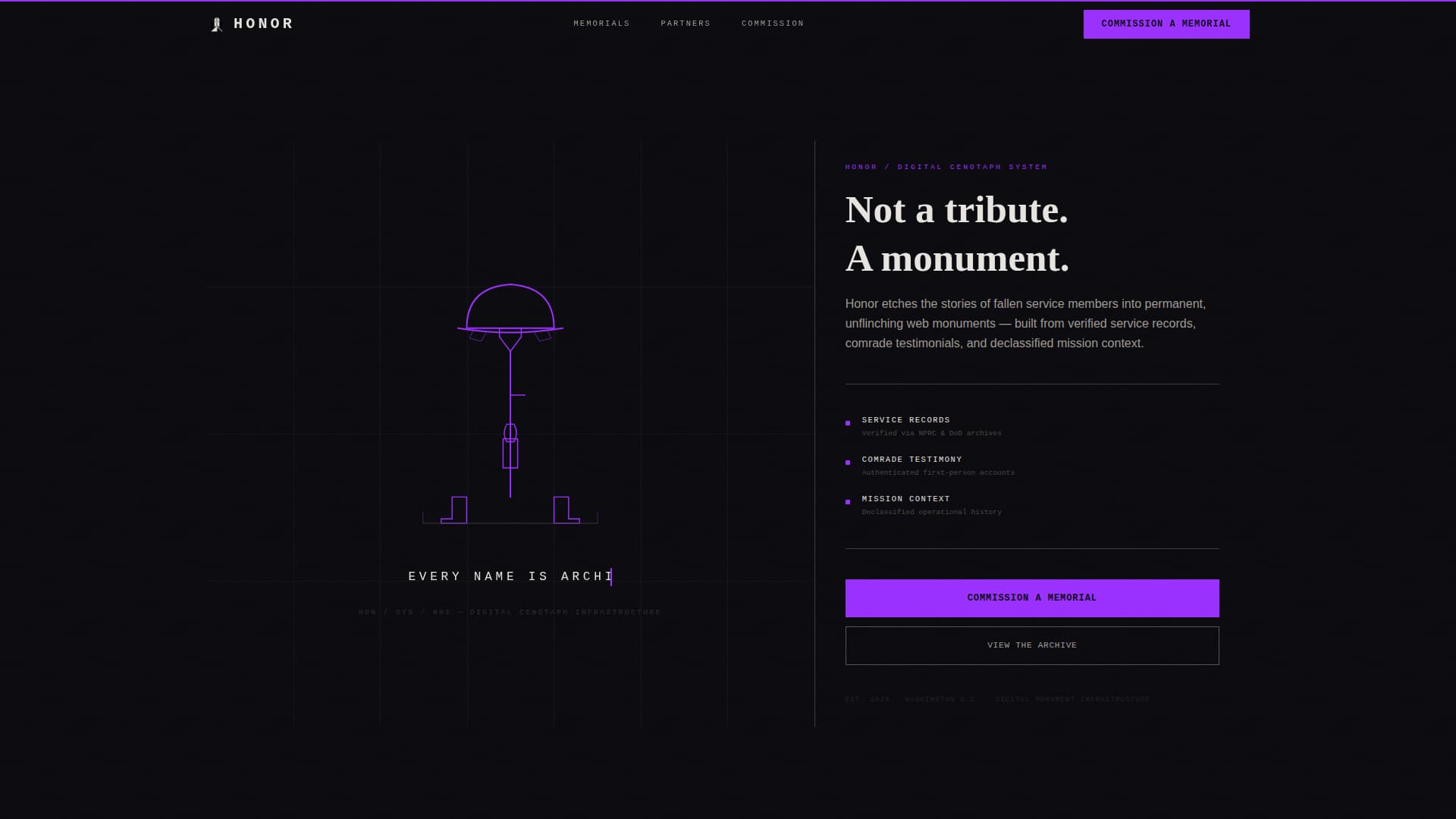 Military - Premium Memorial Landing Page Template
