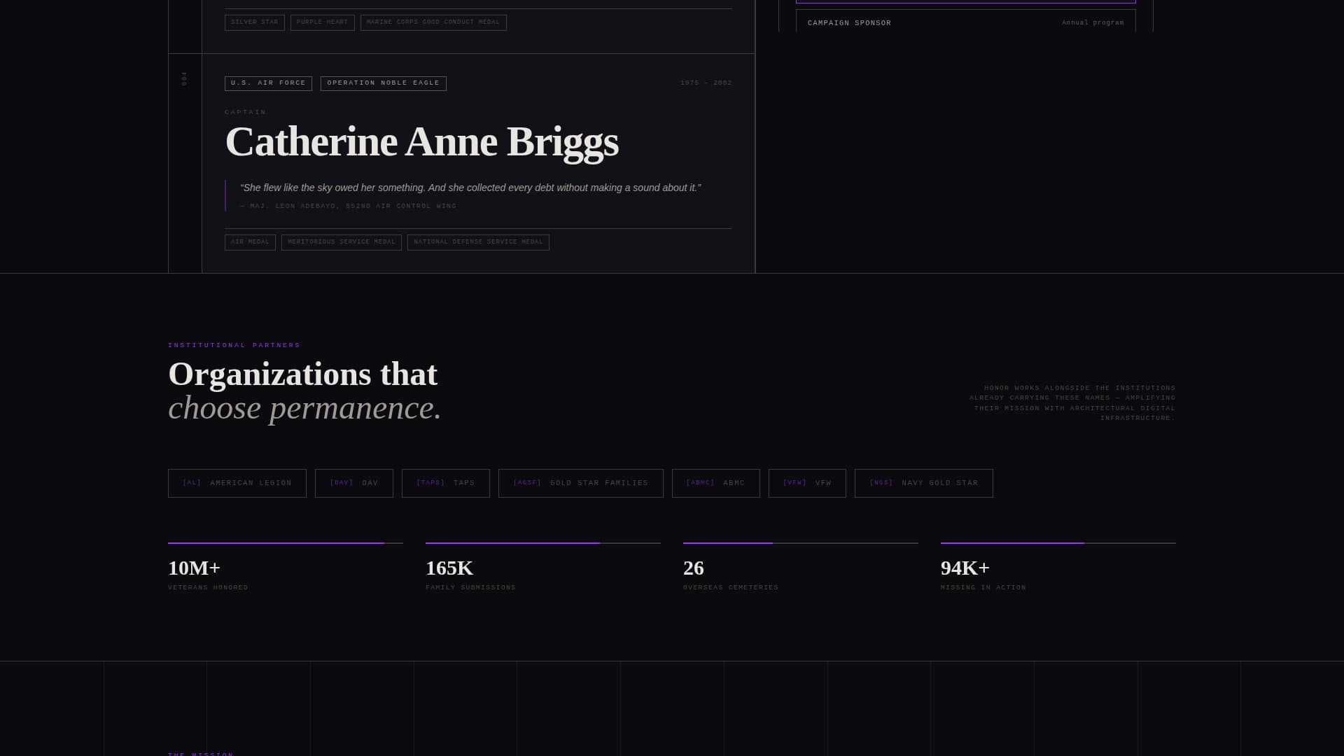 Military - Premium Memorial Landing Page Template