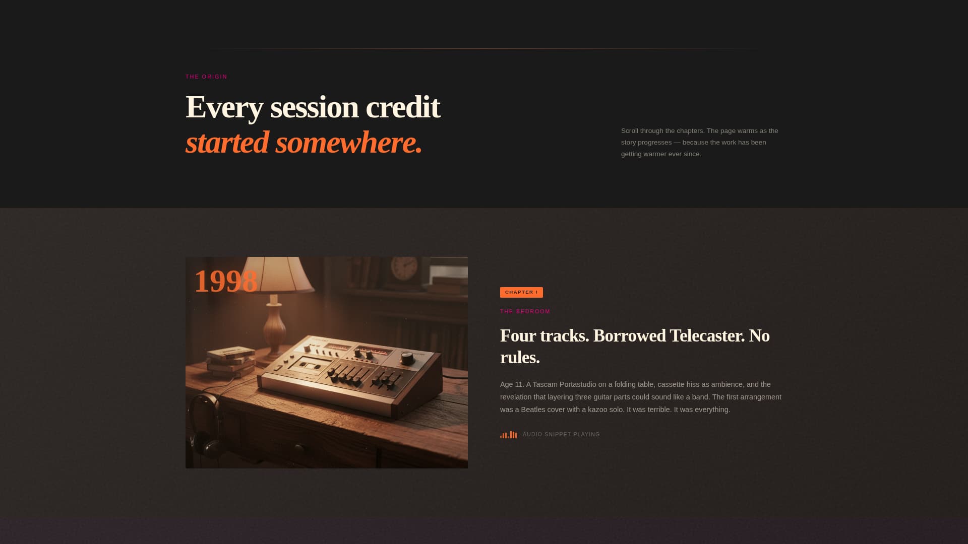 Session - Electrifying Musician Landing Page Template