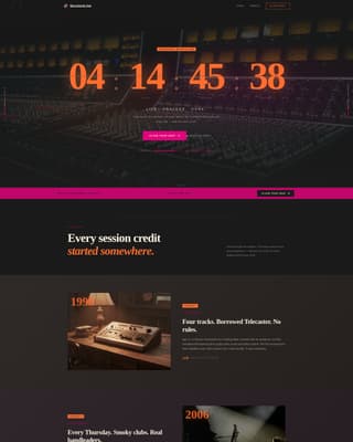 Session - Electrifying Musician Landing Page Template