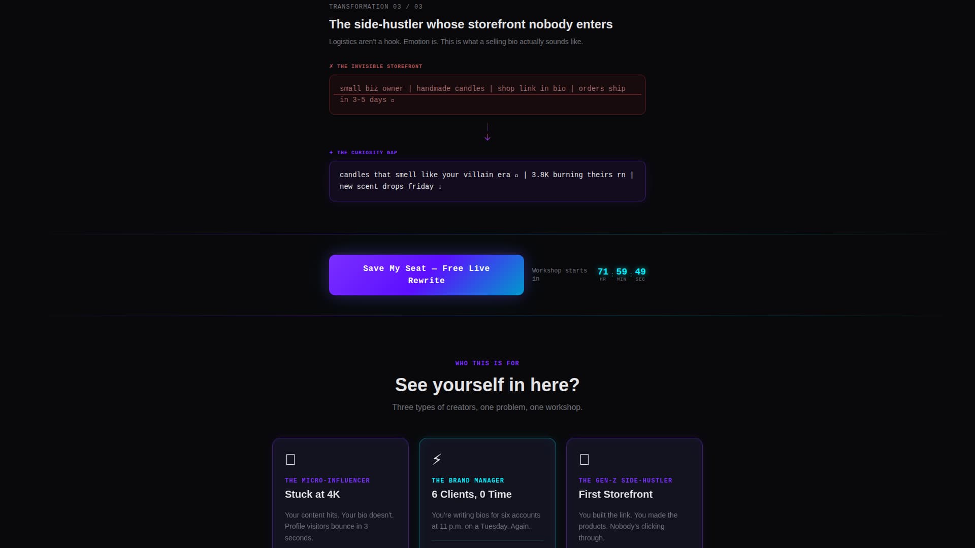 Glow - Electric TikTok Landing Page Template