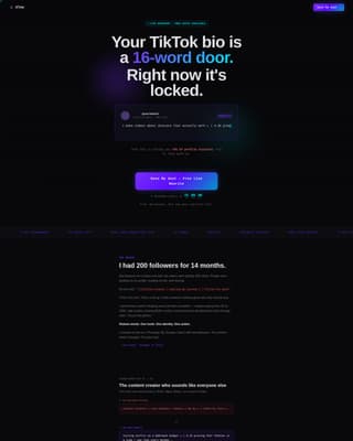 Glow - Electric TikTok Landing Page Template