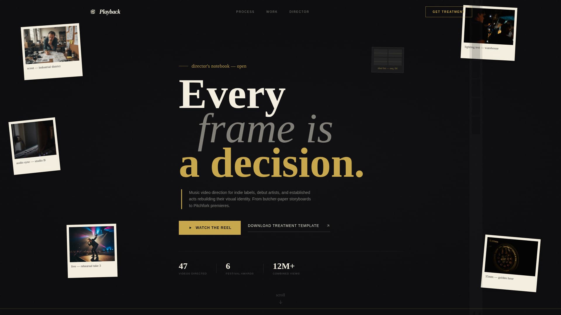 Advanced Videography & Film Portfolio Portfolio & Case Study Website Template