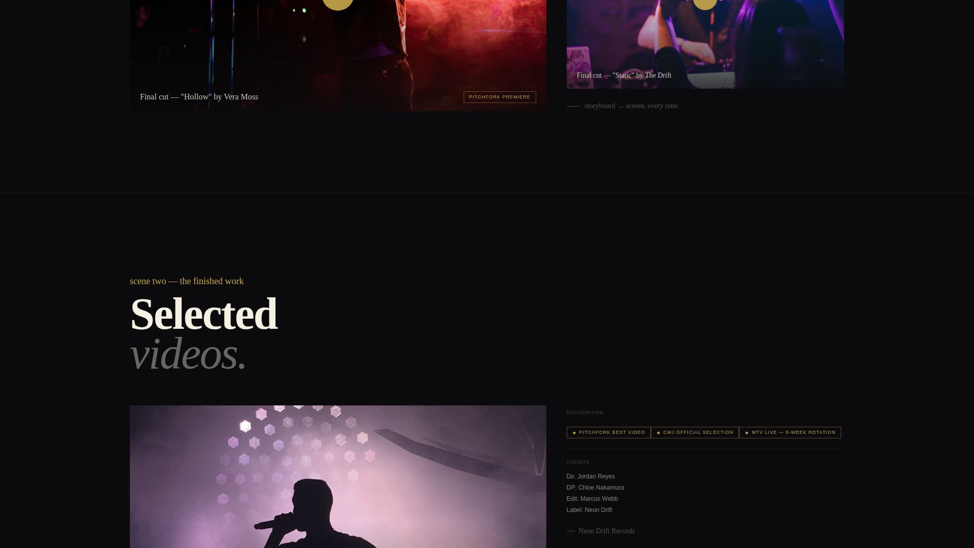 Advanced Videography & Film Portfolio Portfolio & Case Study Website Template