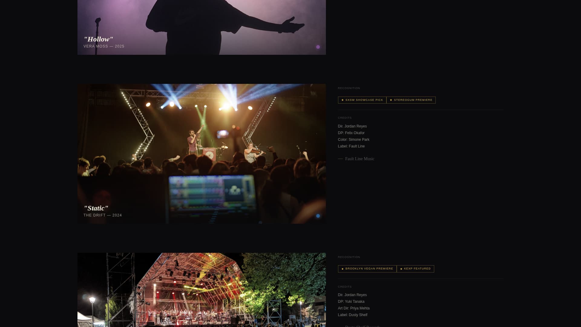 Advanced Videography & Film Portfolio Portfolio & Case Study Website Template