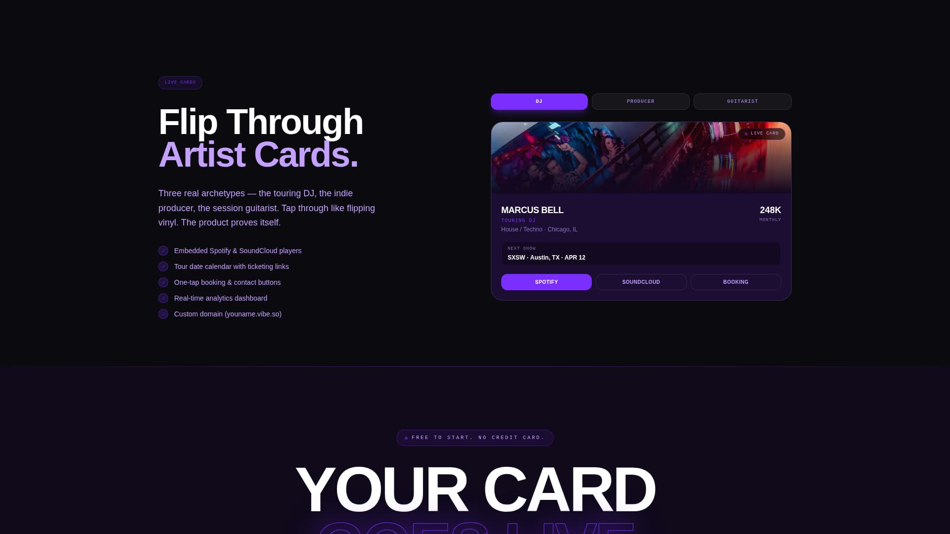 Musician Profile Appointment Booking Website Template
