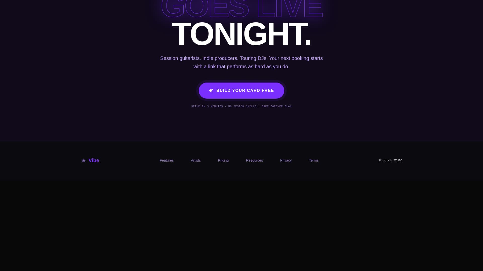 Musician Profile Appointment Booking Website Template