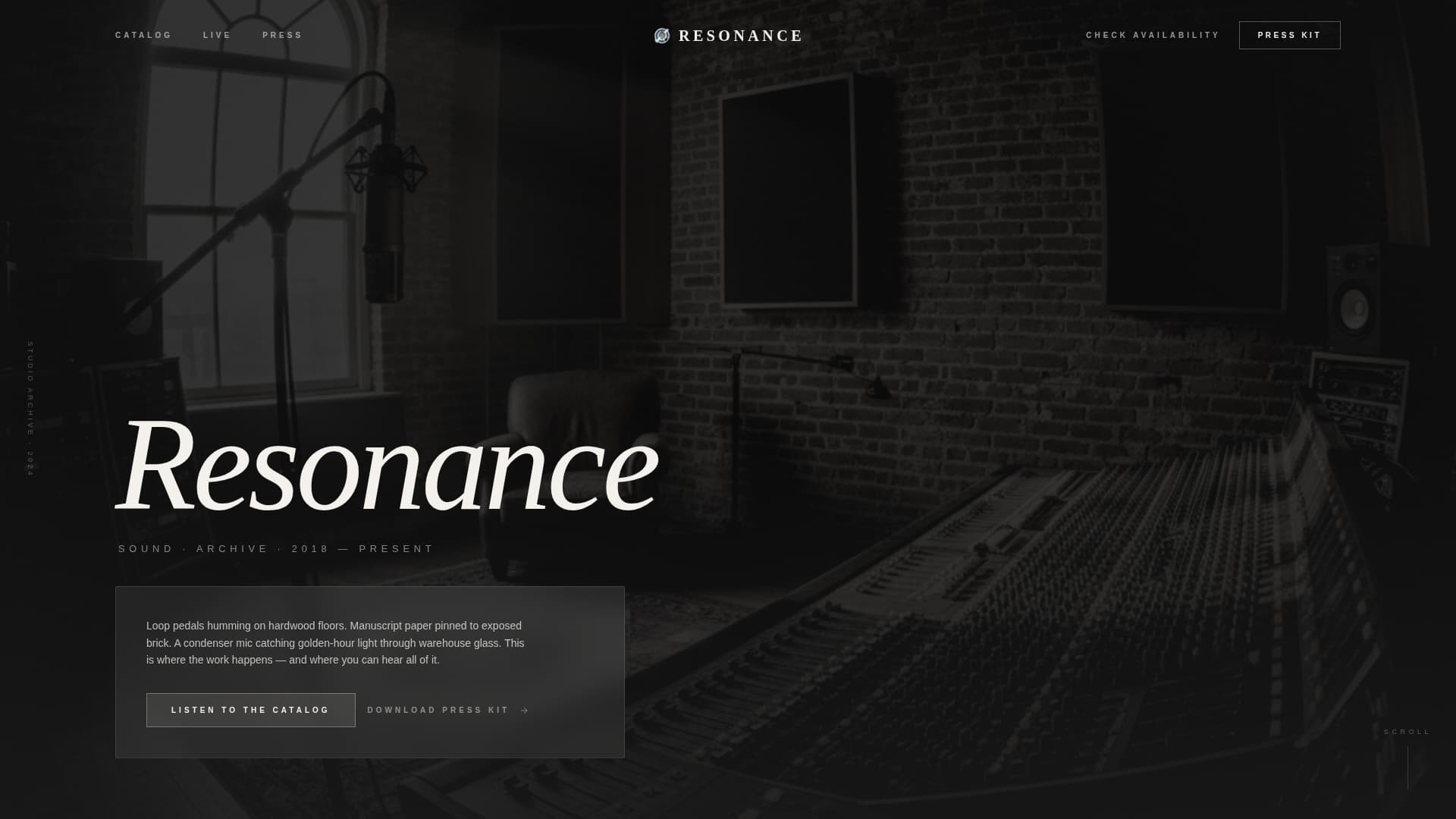 Specialist Musician Profile Professional Website Template