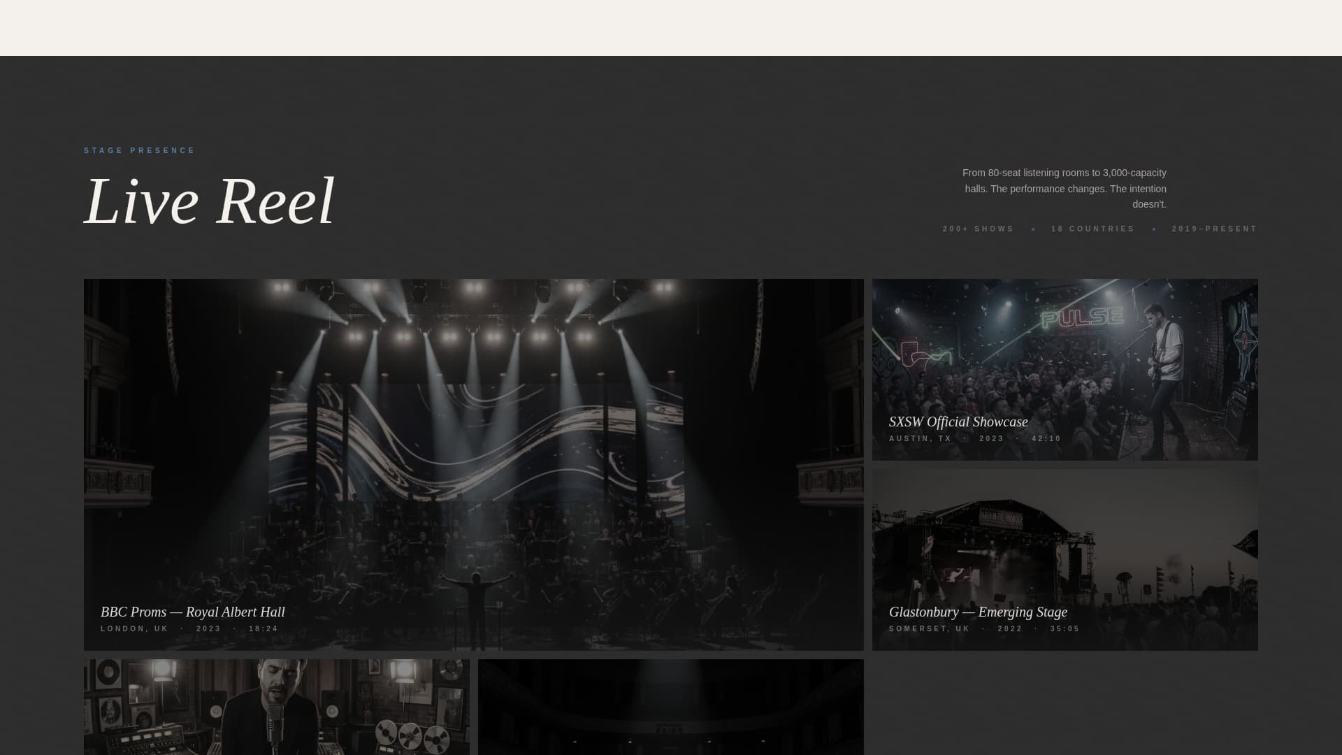 Specialist Musician Profile Professional Website Template