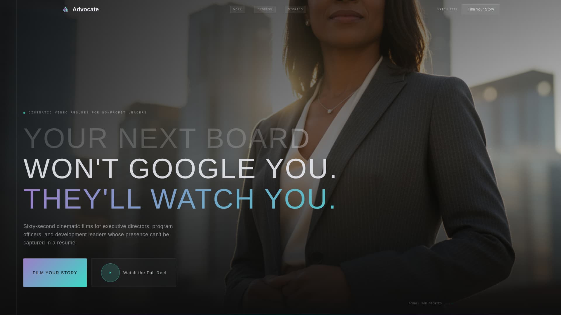 Nonprofit Leader Career Portfolio Website Template
