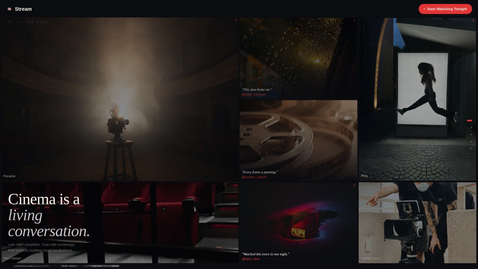 Stream - Cinematic Streaming Landing Page Template