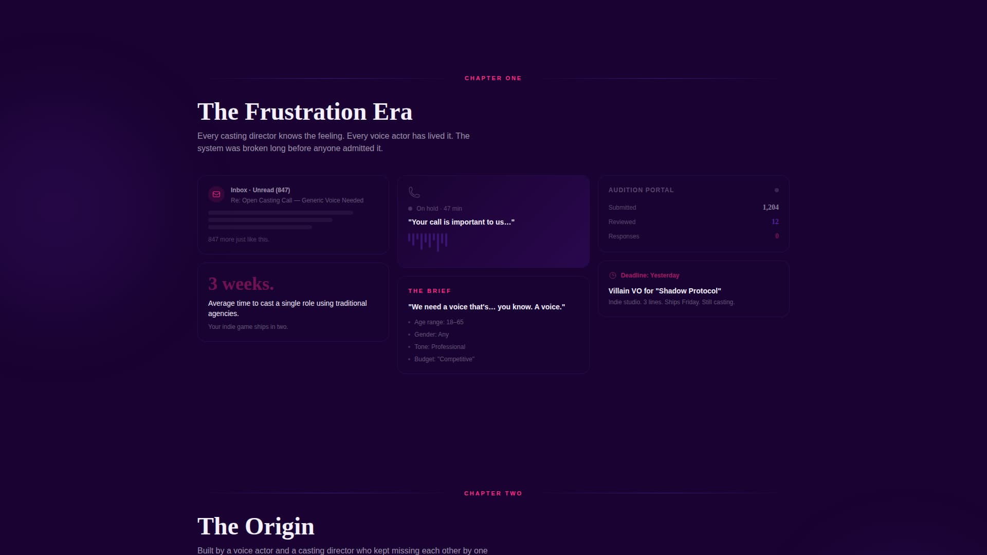 Booth - Electric Voiceactor Landing Page Template