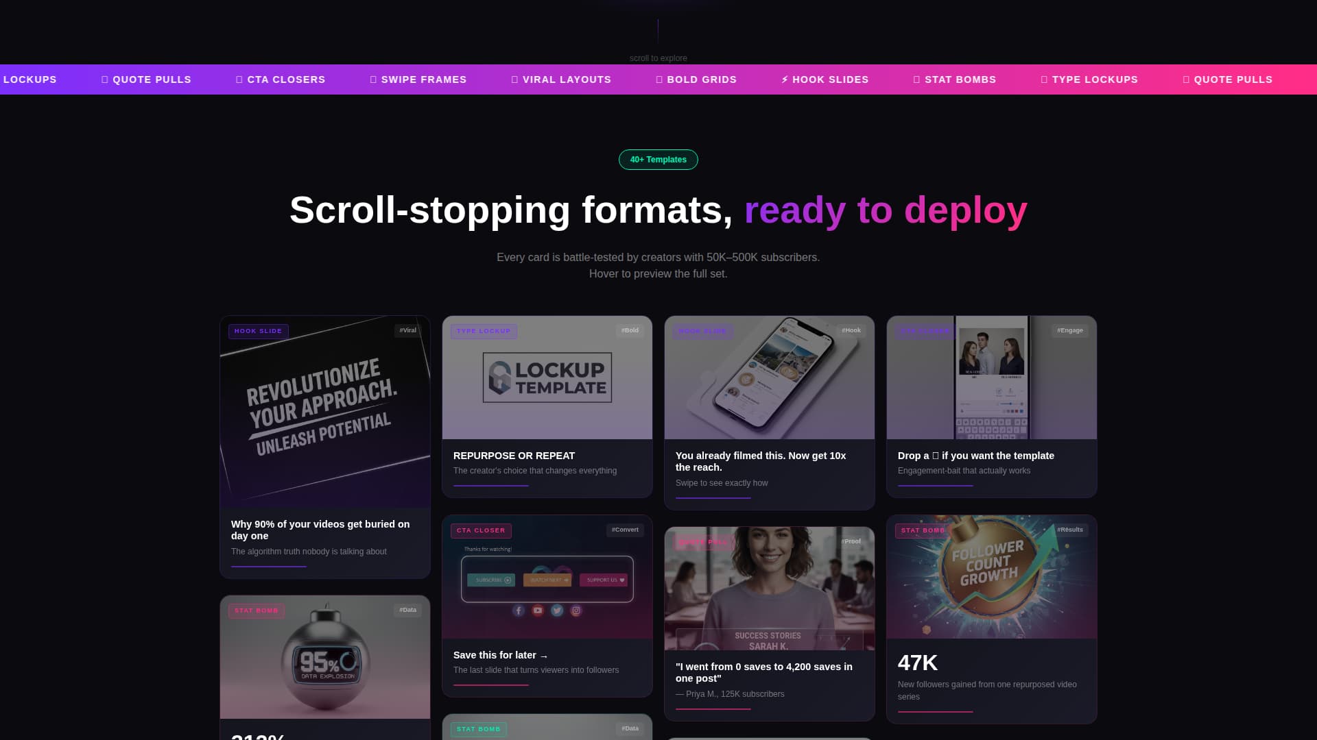 Swipe - Electric YouTube Landing Page Template