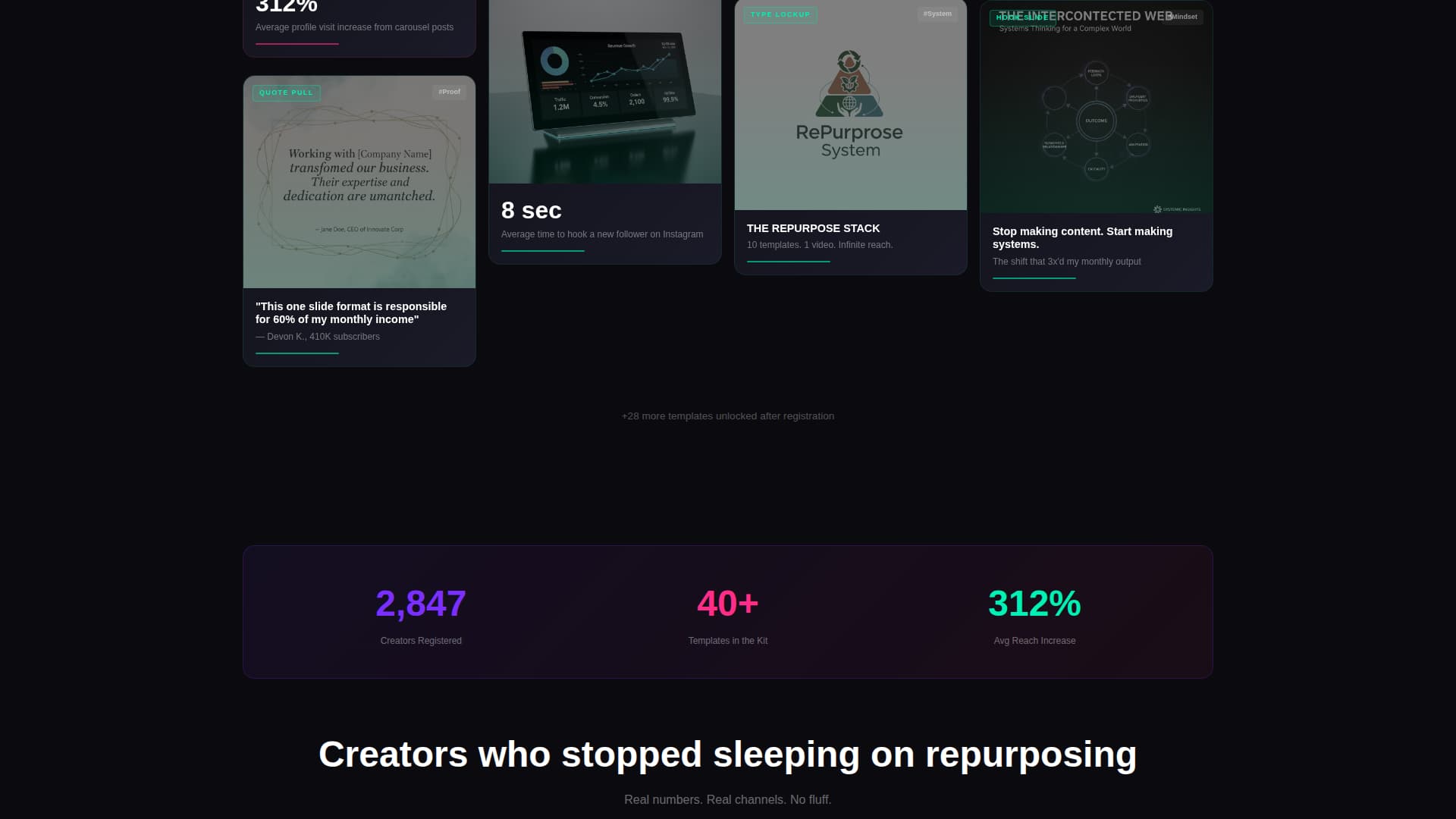 Swipe - Electric YouTube Landing Page Template