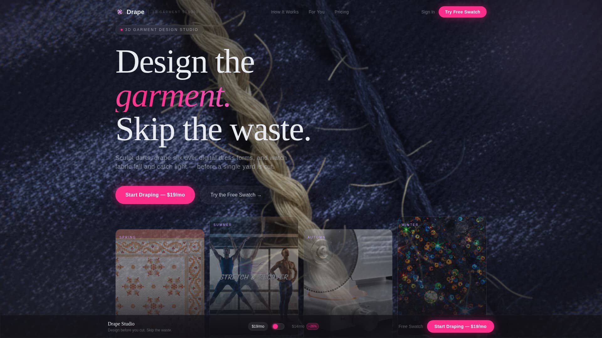 Fashion Tech & Innovation Pricing & Packages Website Template